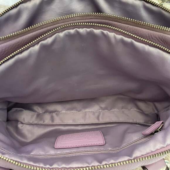 Coach Penelope Lilac Pebbled Leather Satchel Bag F14685 - Picture 3 of 6